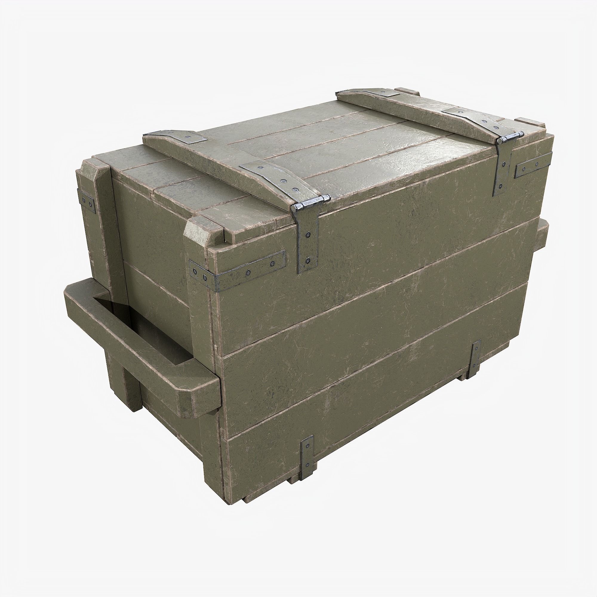 Military Crate 01 3D model Low-poly 3D model_9