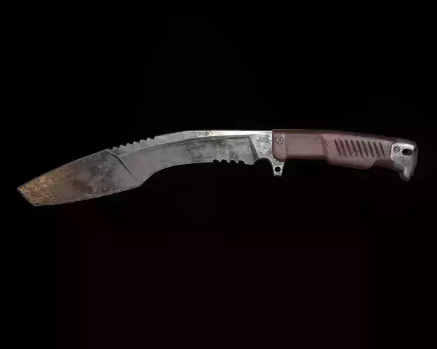 Kukri Knife low poly 3d model