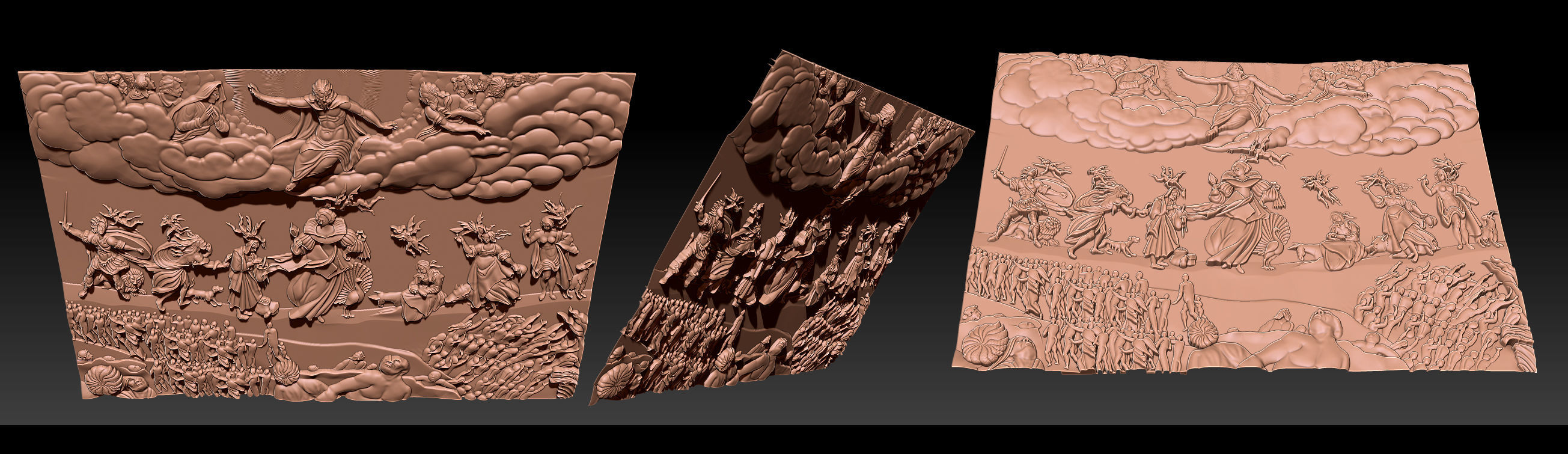 Collection 11 gothic demon logo 3D print model_7