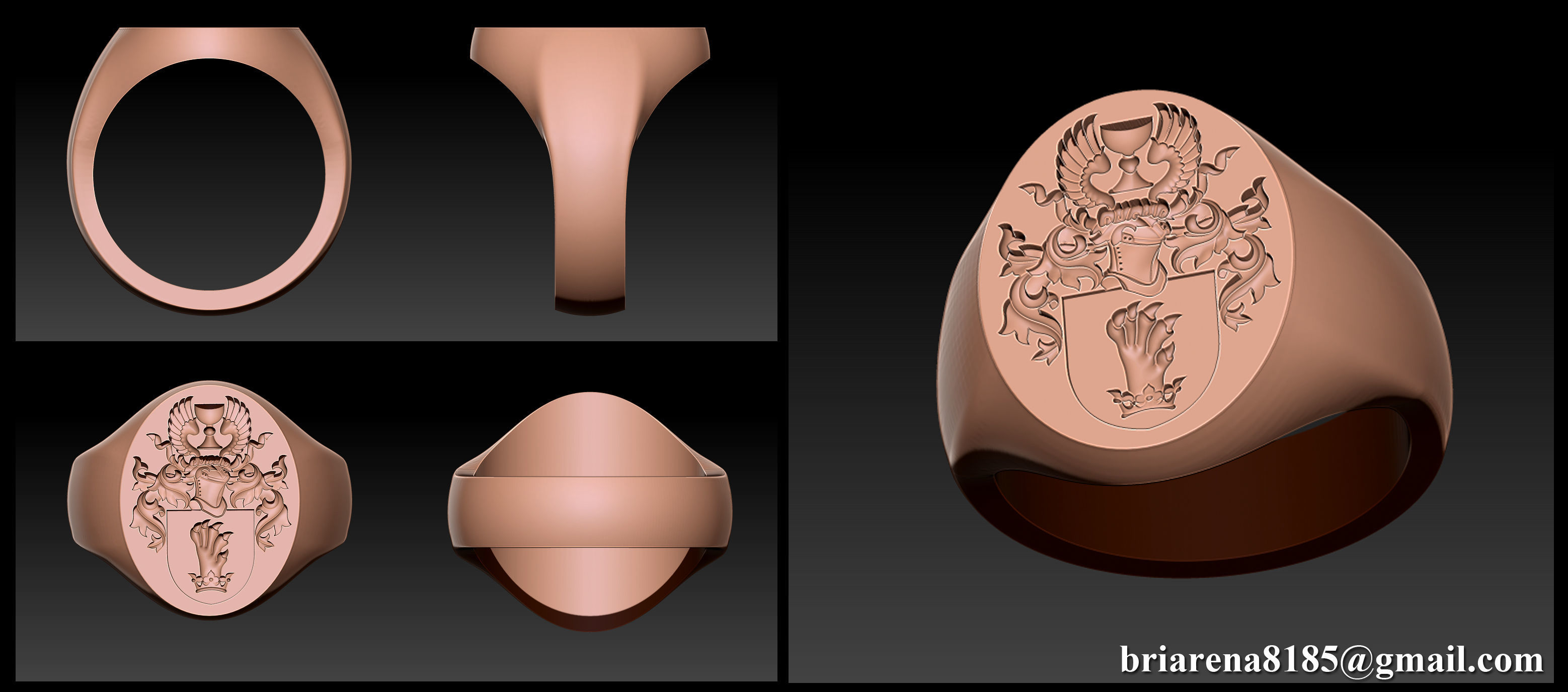 Collection 11 gothic demon logo 3D print model_11