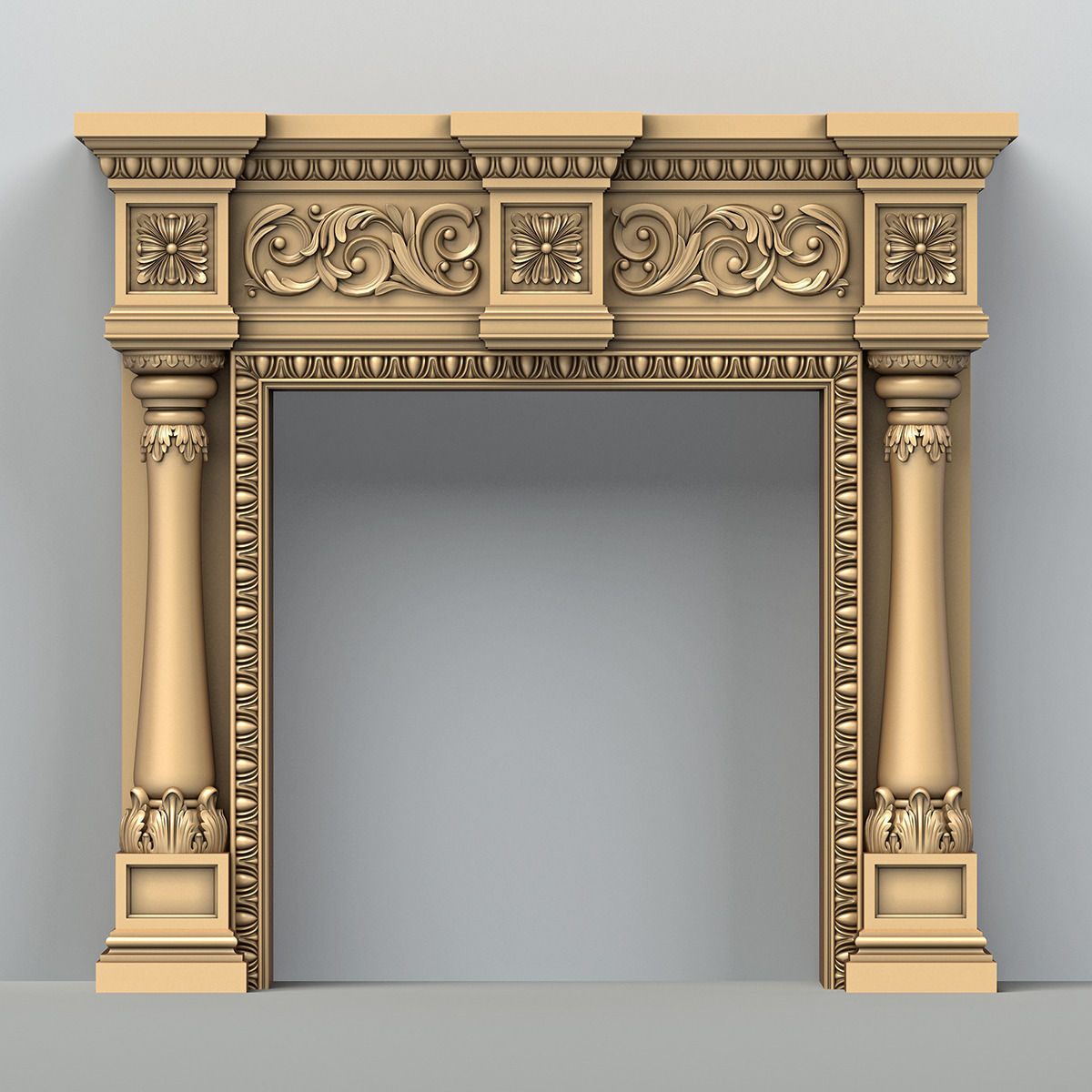 Fireplace 002 3D model_1