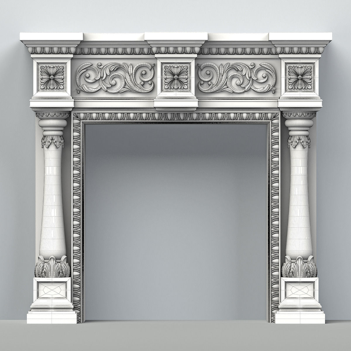 Fireplace 002 3D model_4