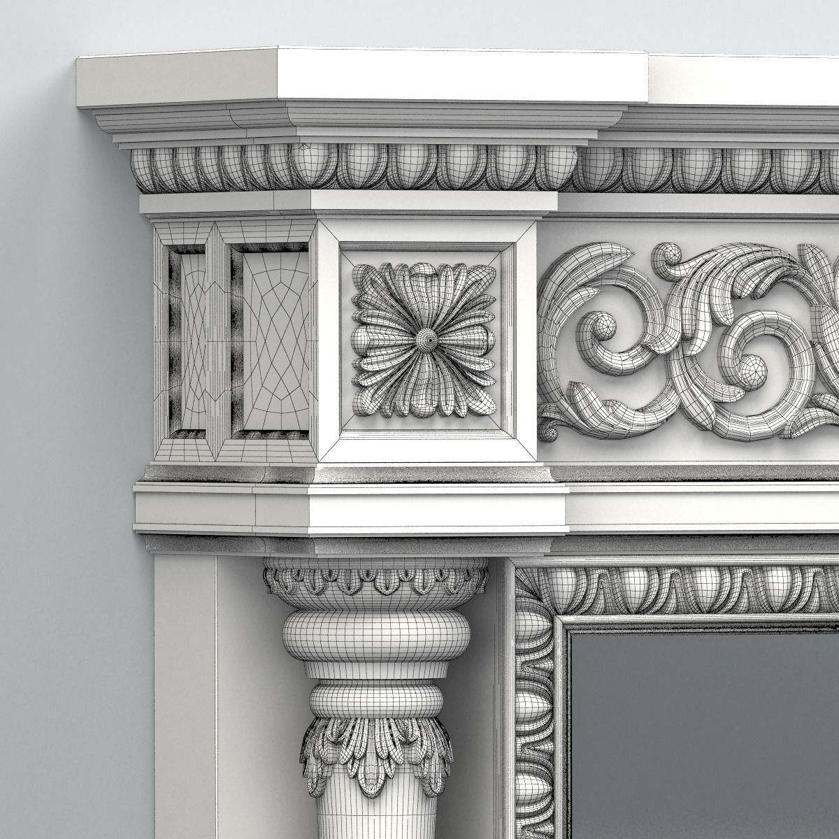Fireplace 002 3D model_6