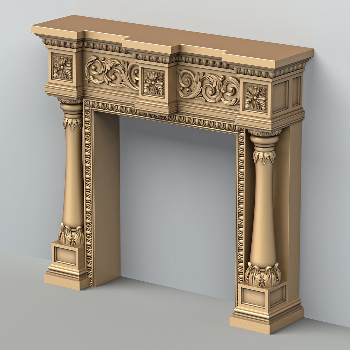 Fireplace 002 3D model_2