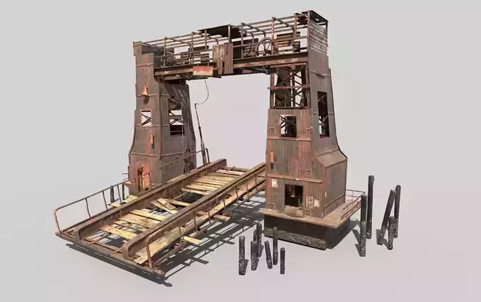 Abandoned Port 3D model