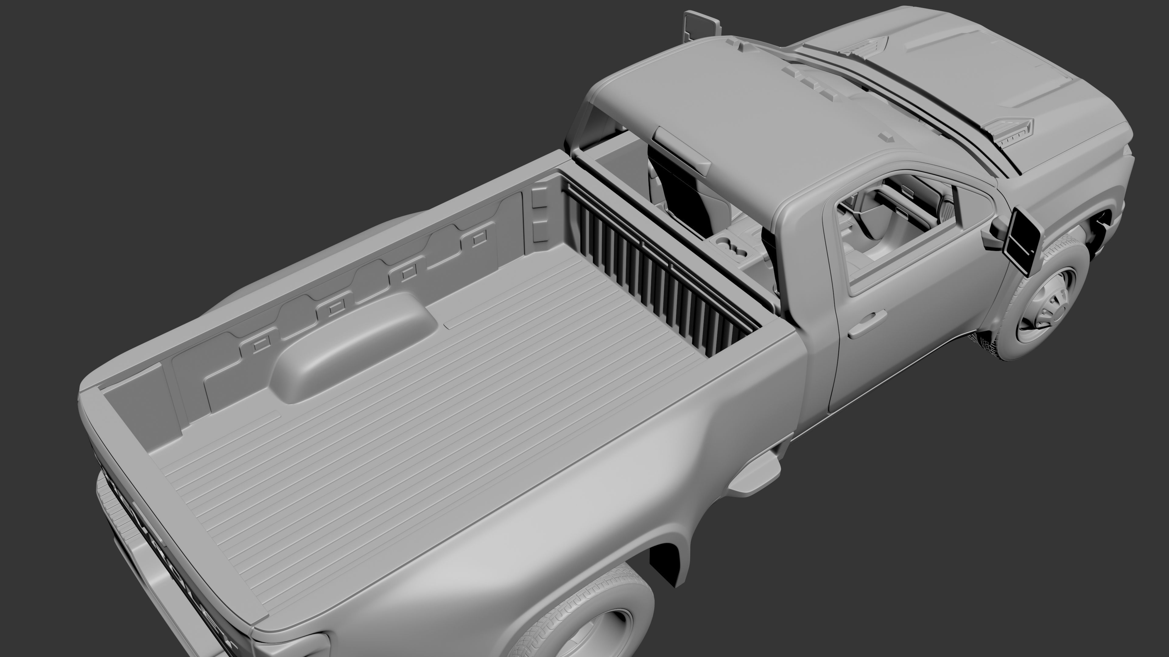 Chevrolet Silverado 3500 Regular Cab 2022 3D print model_4