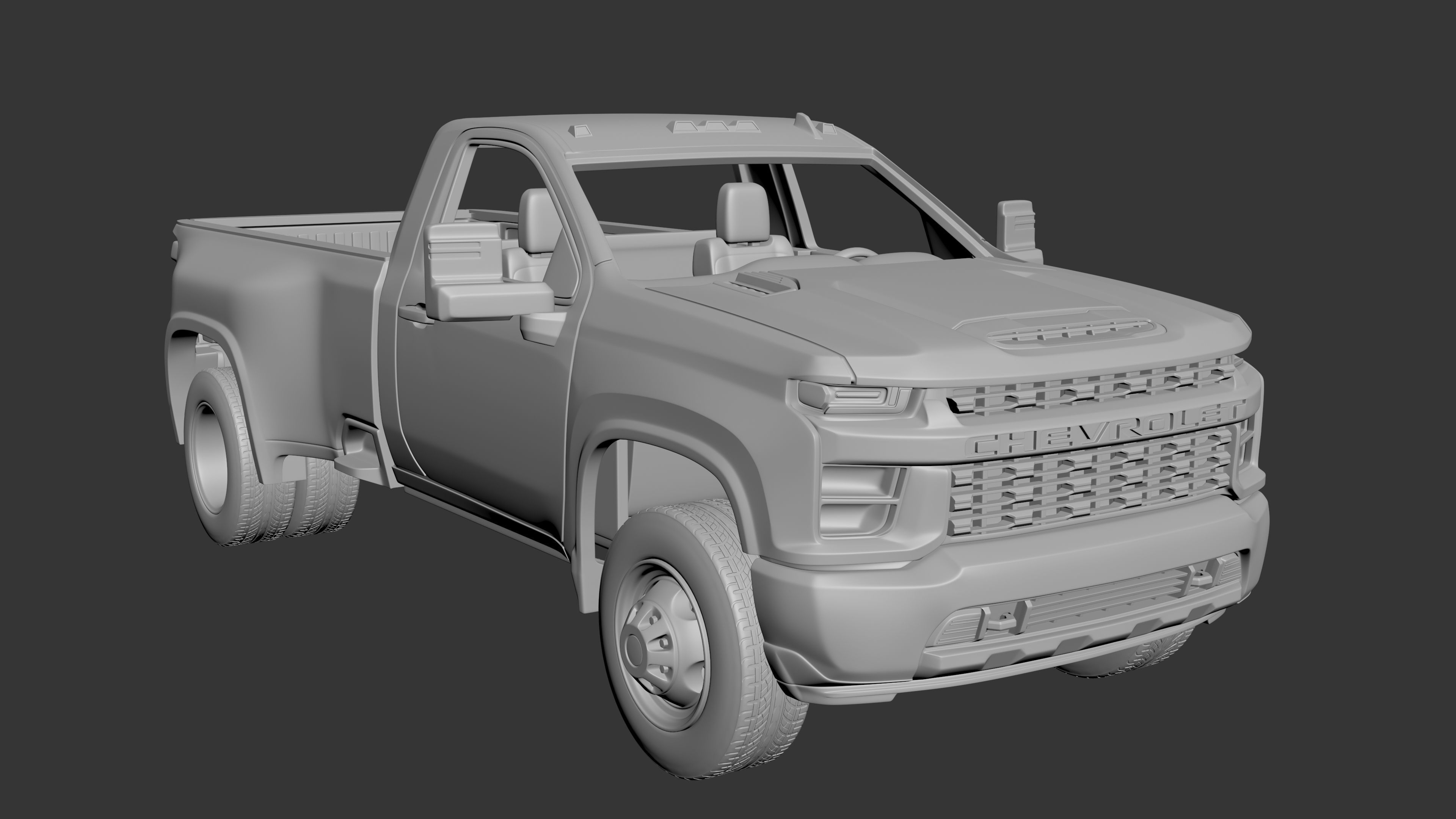 Chevrolet Silverado 3500 Regular Cab 2022 3D print model_5