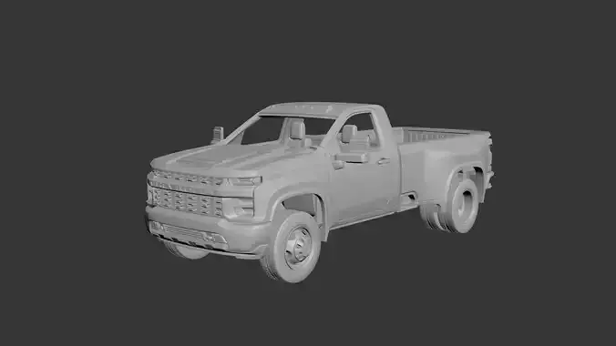 Chevrolet Silverado 3500 Regular Cab 2022 3D print model