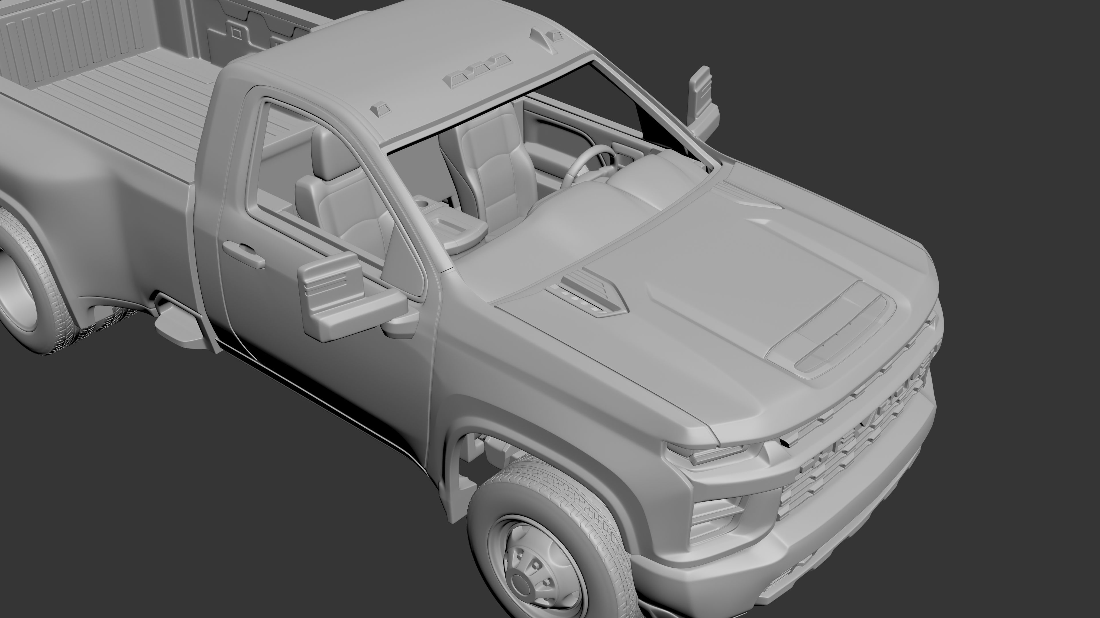 Chevrolet Silverado 3500 Regular Cab 2022 3D print model_6