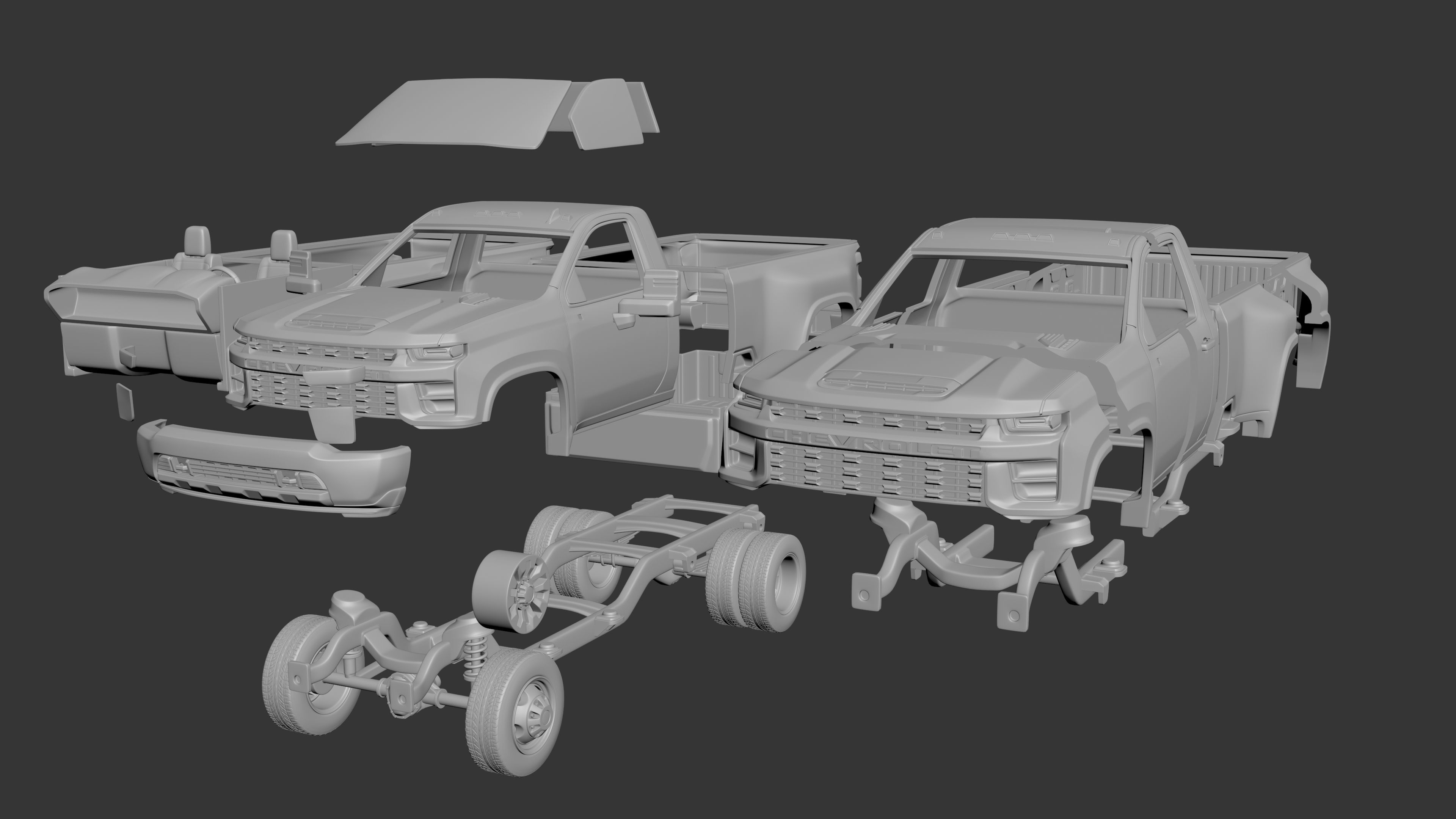 Chevrolet Silverado 3500 Regular Cab 2022 3D print model_7
