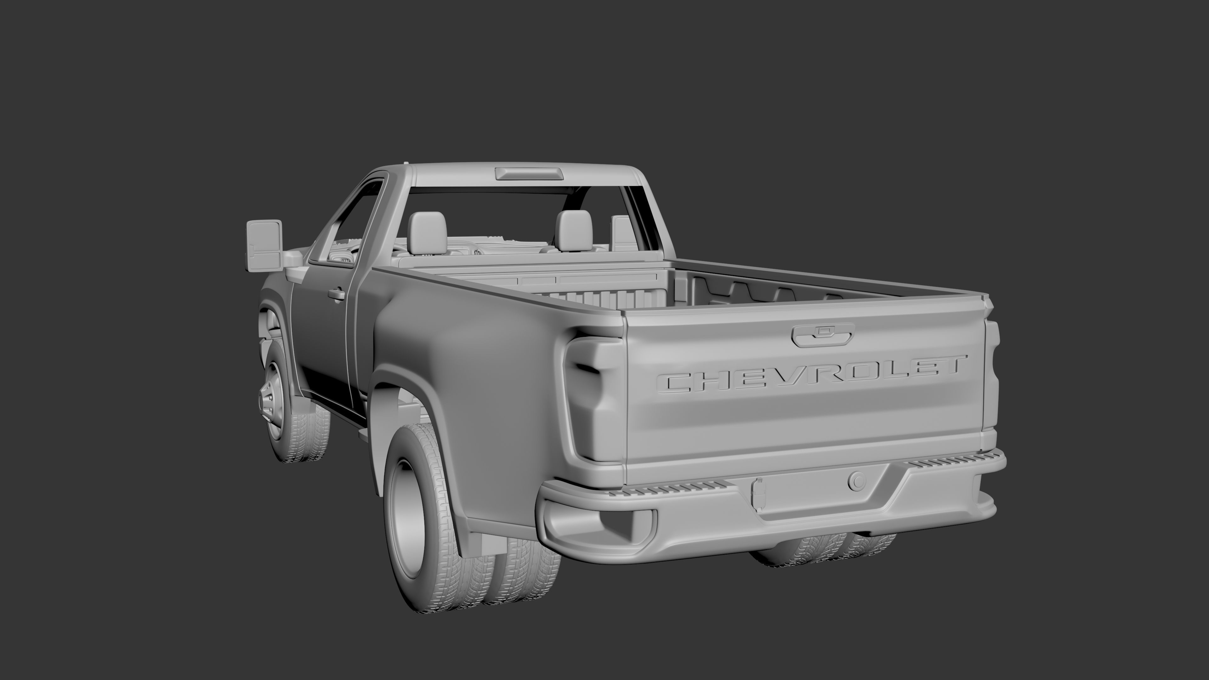 Chevrolet Silverado 3500 Regular Cab 2022 3D print model_2