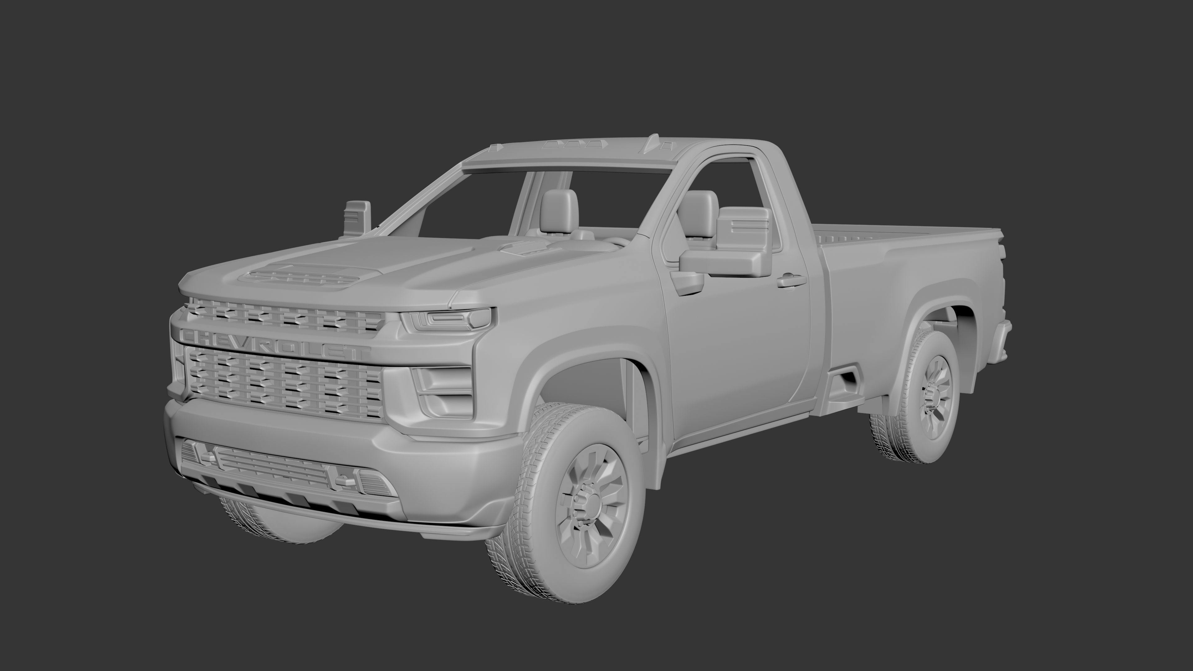 Chevrolet Silverado 3500 Regular Cab 2022 3D print model_11