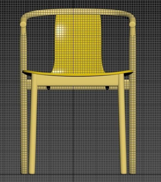 Plastic Chair 3D model_5