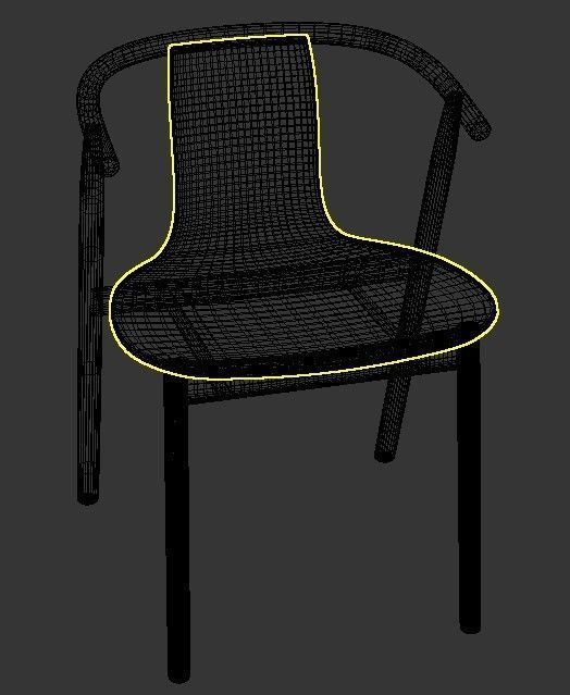 Plastic Chair 3D model_3
