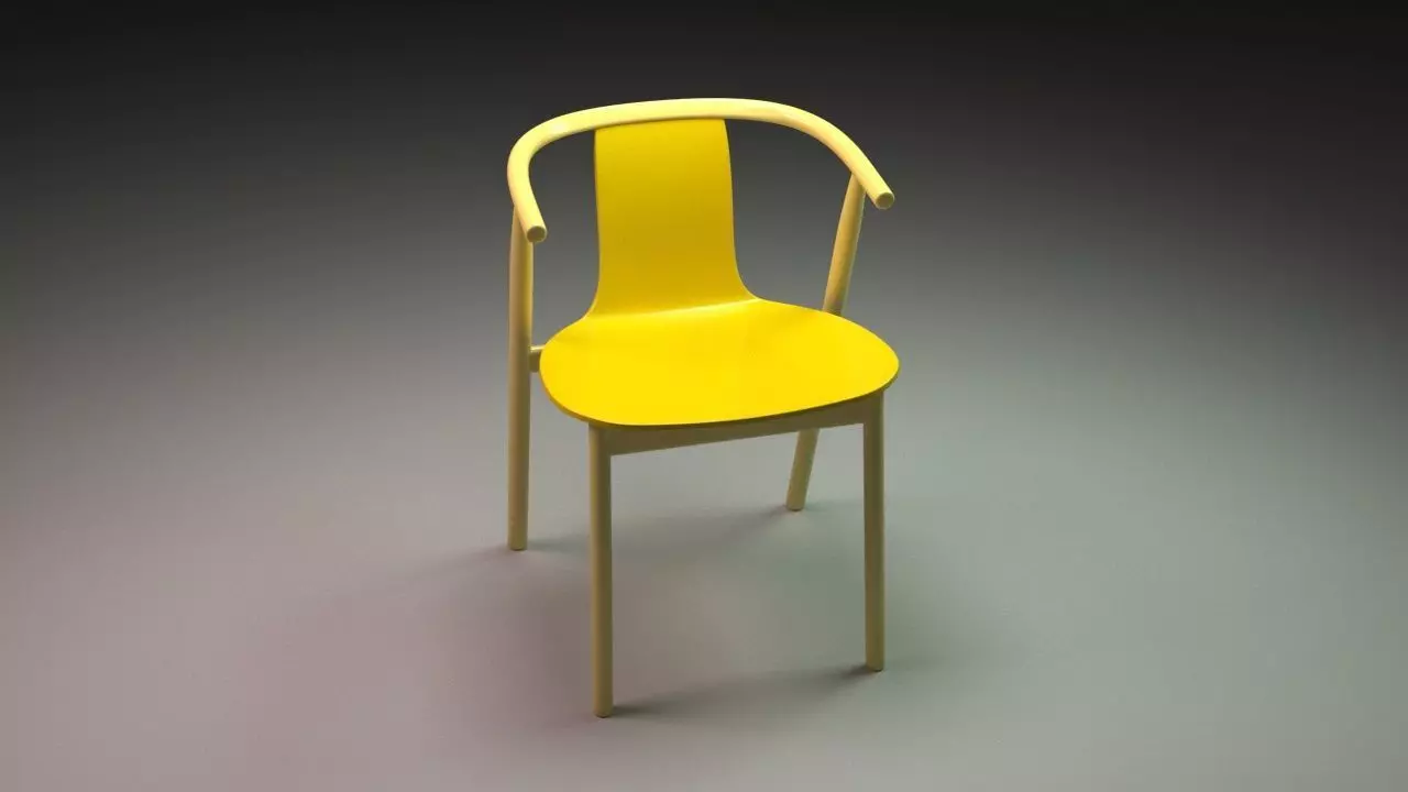 Plastic Chair 3D model_0