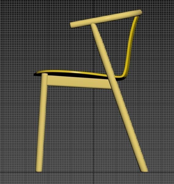 Plastic Chair 3D model_4