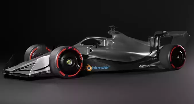 F1 2022 Livery Template Low-poly 3D model