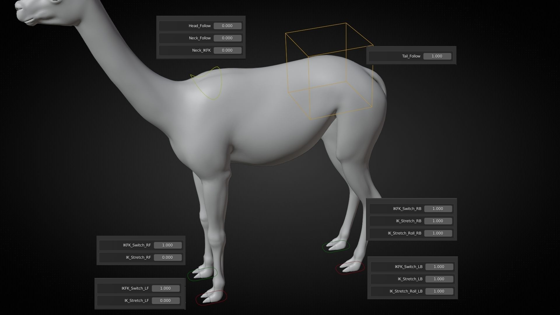 Alpaca Animated VFX Grace 3D model_19