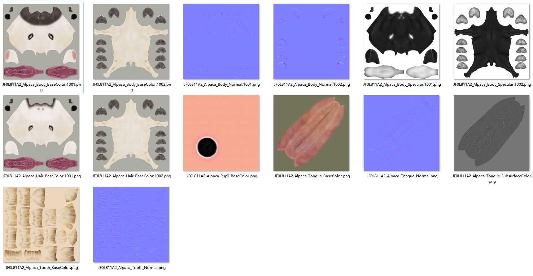 Alpaca Animated VFX Grace 3D model_26