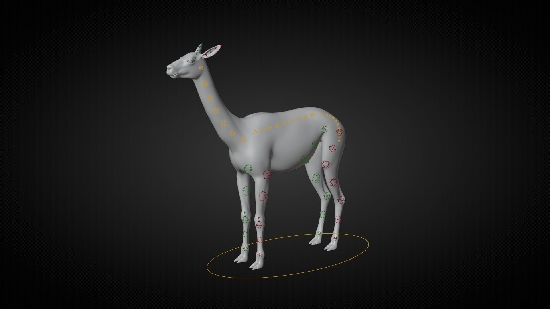 Alpaca Animated VFX Grace 3D model_17