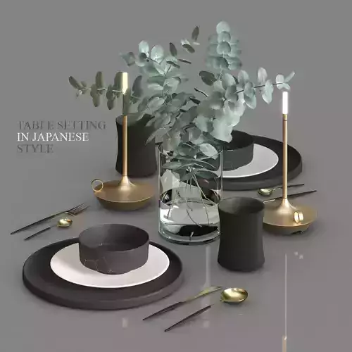 Table setting in Japanese style