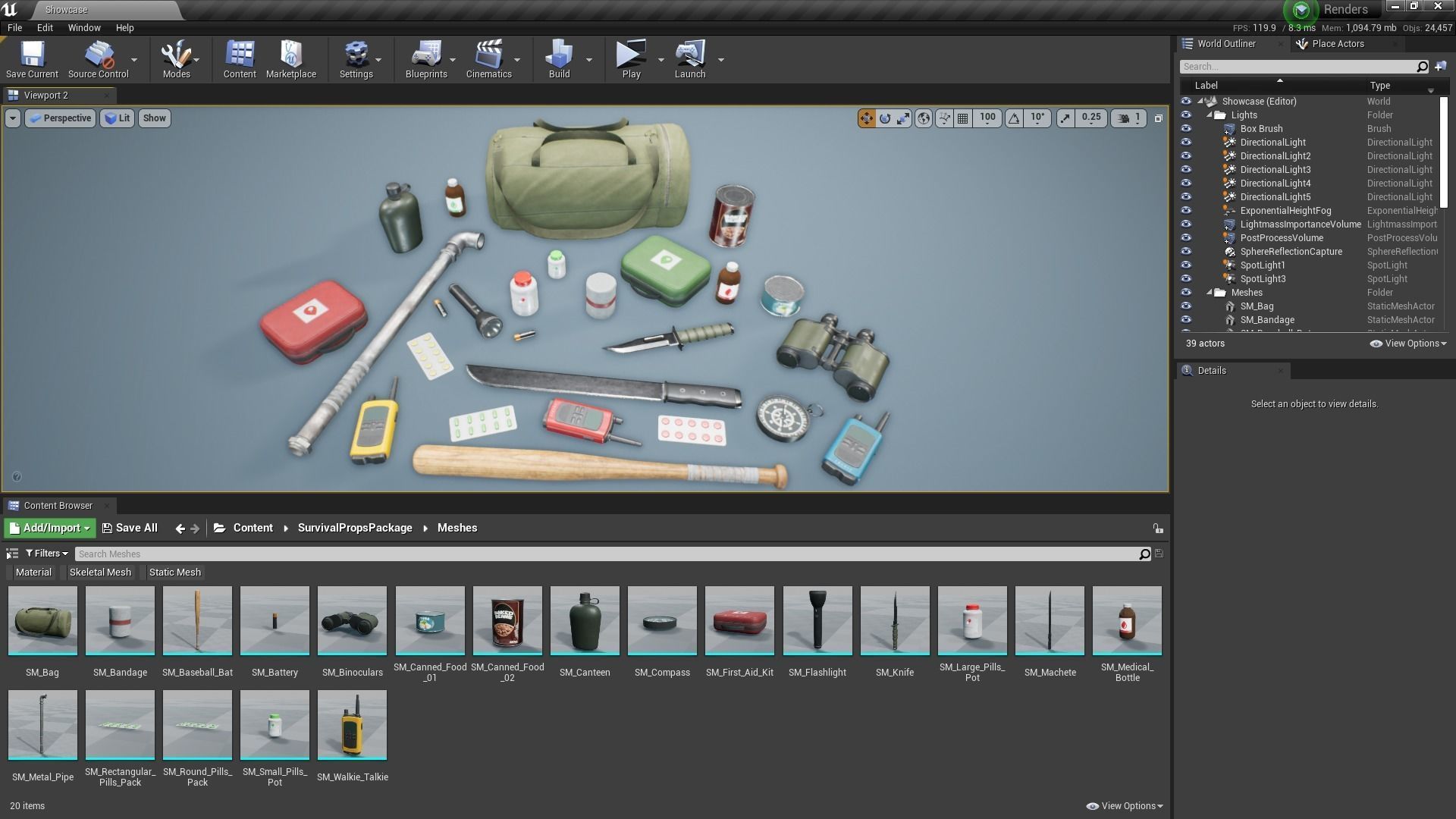 Survival Props Package Low-poly 3D model_14