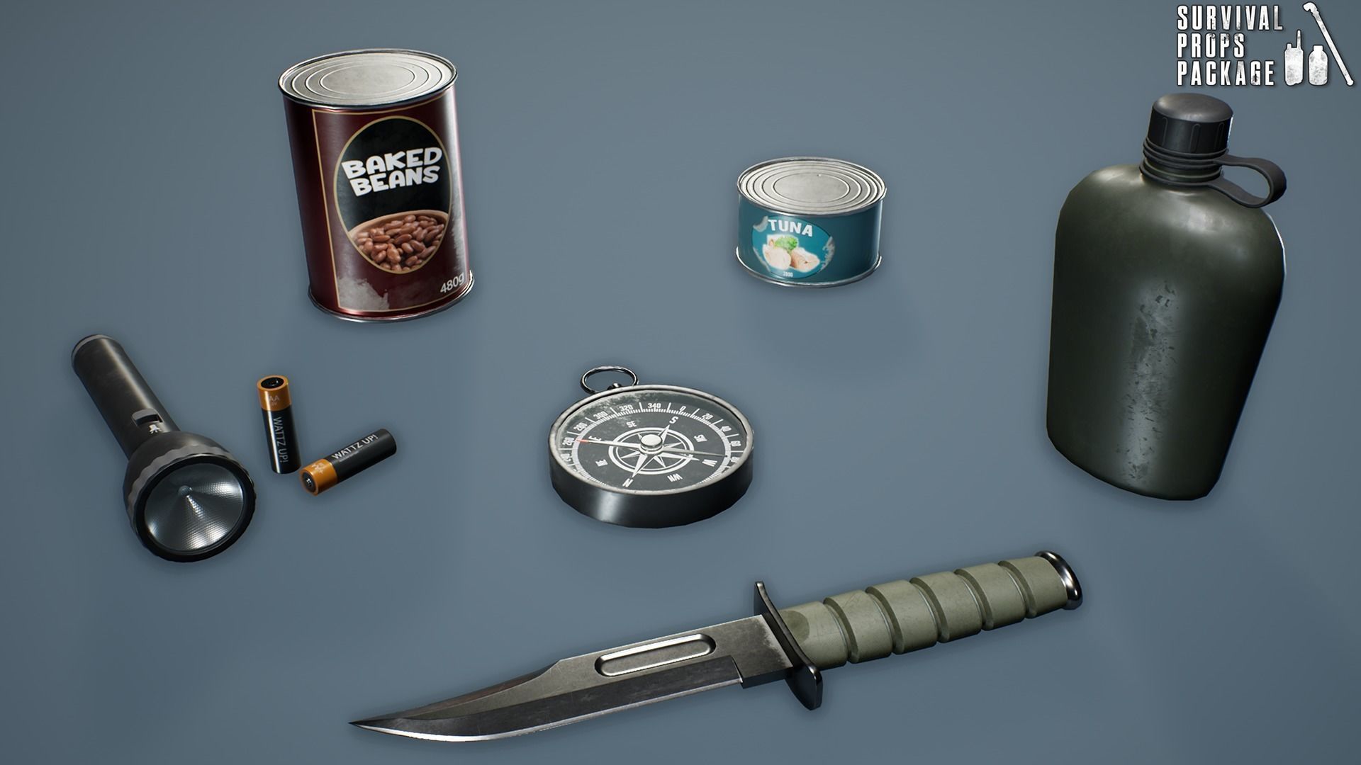 Survival Props Package Low-poly 3D model_10