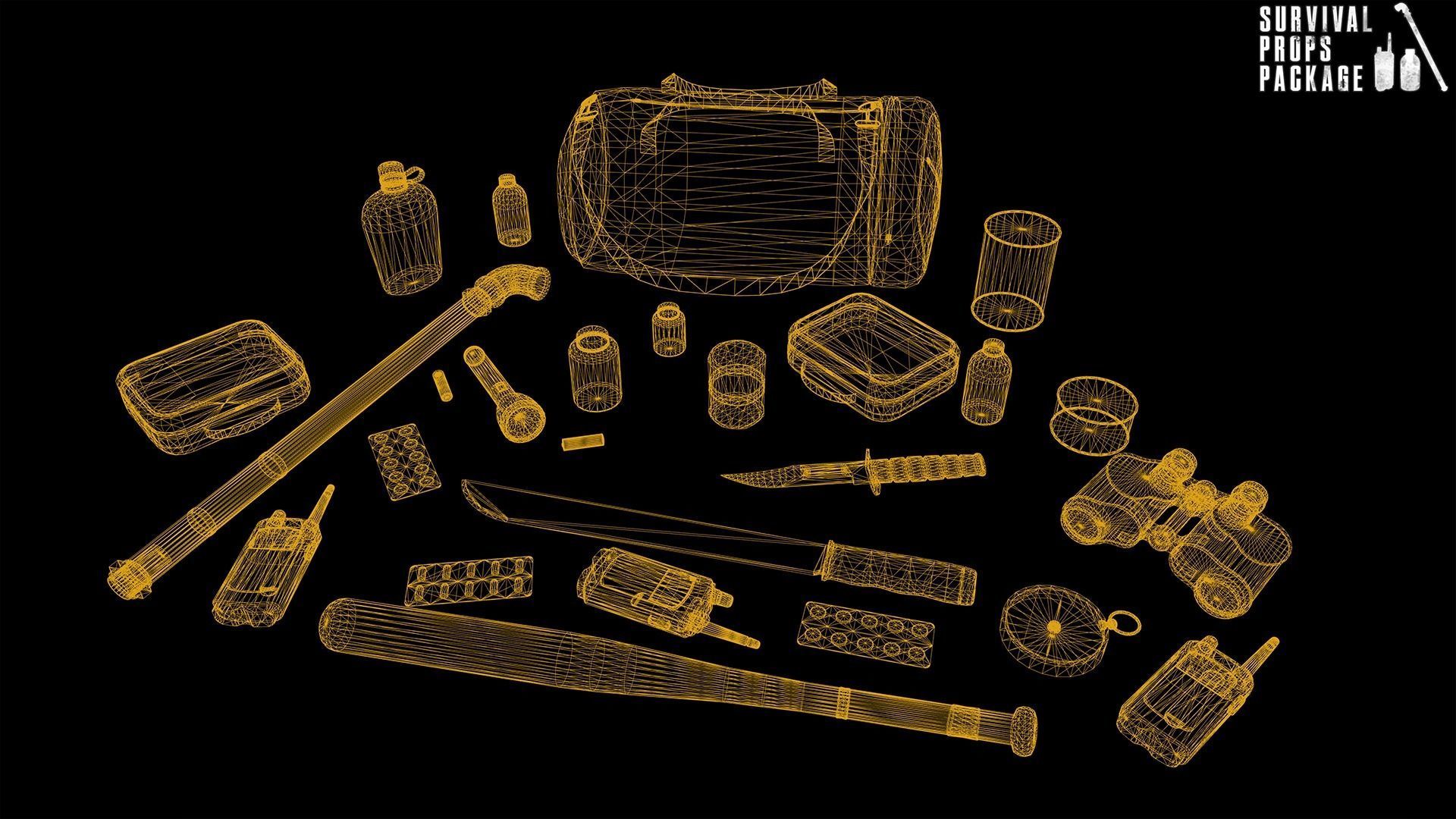 Survival Props Package Low-poly 3D model_13