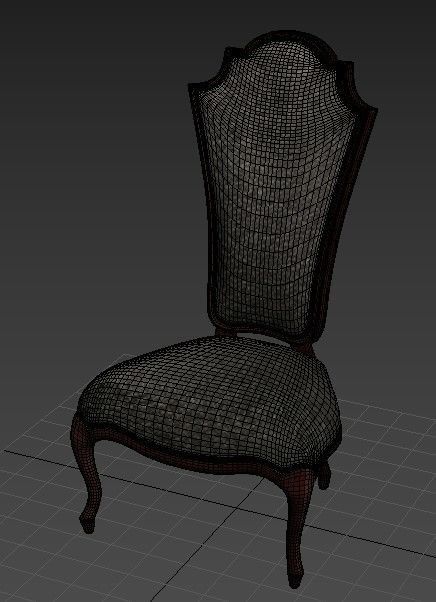 Antique Chair 3D model_3
