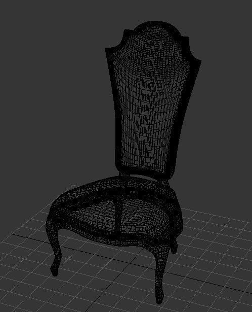 Antique Chair 3D model_2