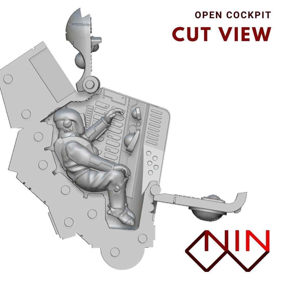 104-Type Open Cockpit Kit 3D print model_2