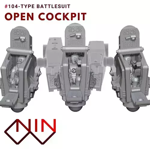104-Type Open Cockpit Kit 3D print model