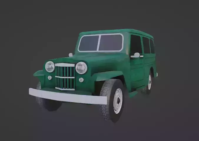 Willys Wagon Low-poly 3D model