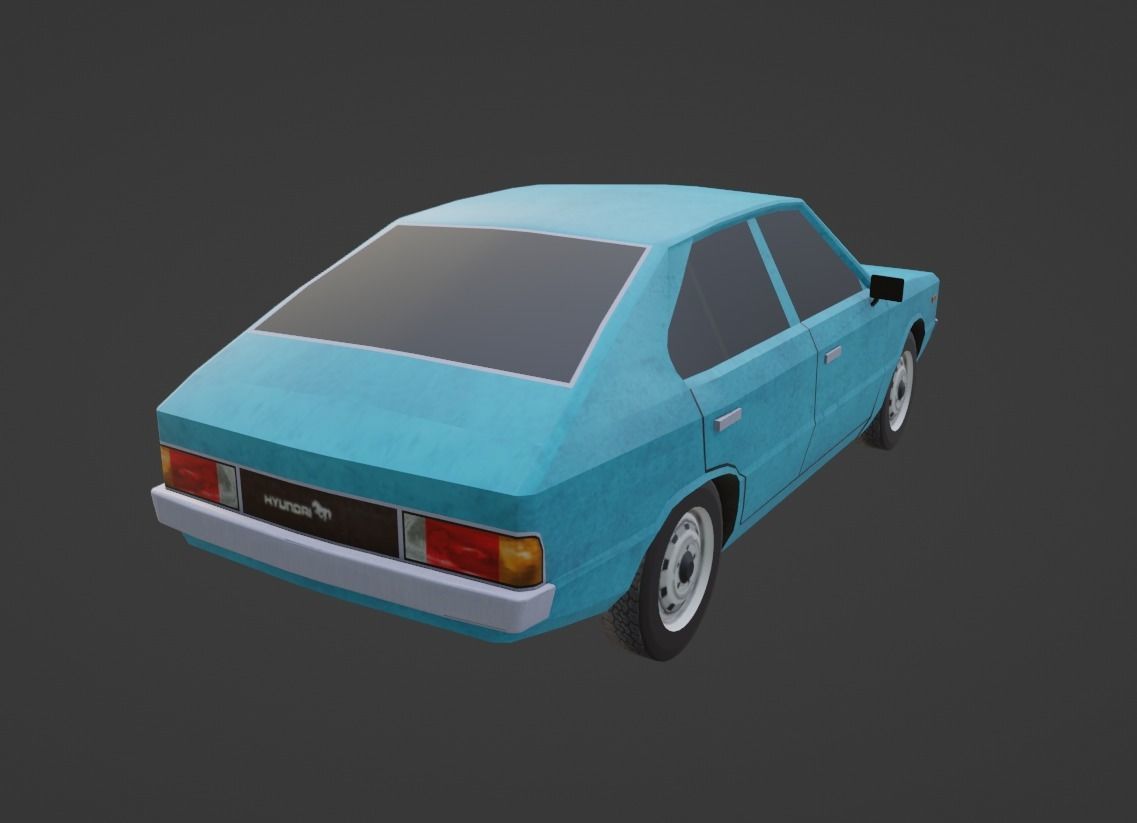 Hyundai Pony Low-poly 3D model_12