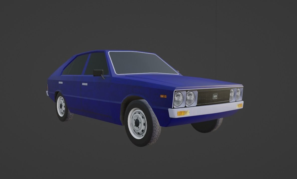 Hyundai Pony Low-poly 3D model_16