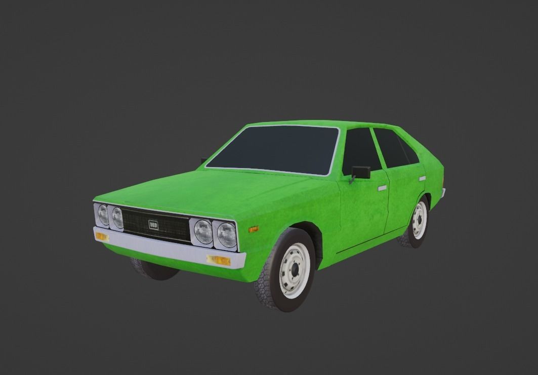 Hyundai Pony Low-poly 3D model_4