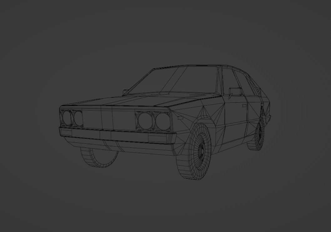 Hyundai Pony Low-poly 3D model_7
