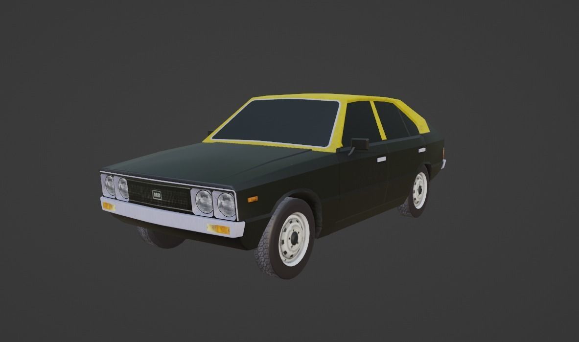 Hyundai Pony Low-poly 3D model_17