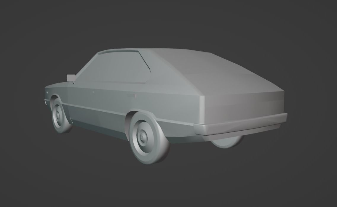 Hyundai Pony Low-poly 3D model_11