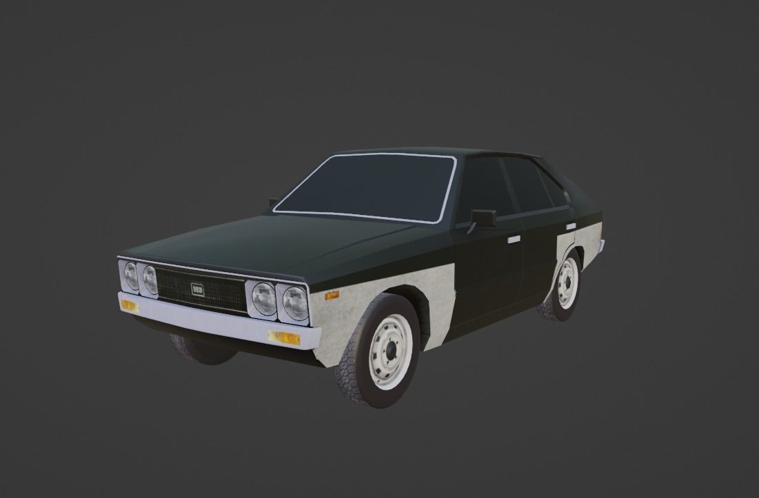 Hyundai Pony Low-poly 3D model_8