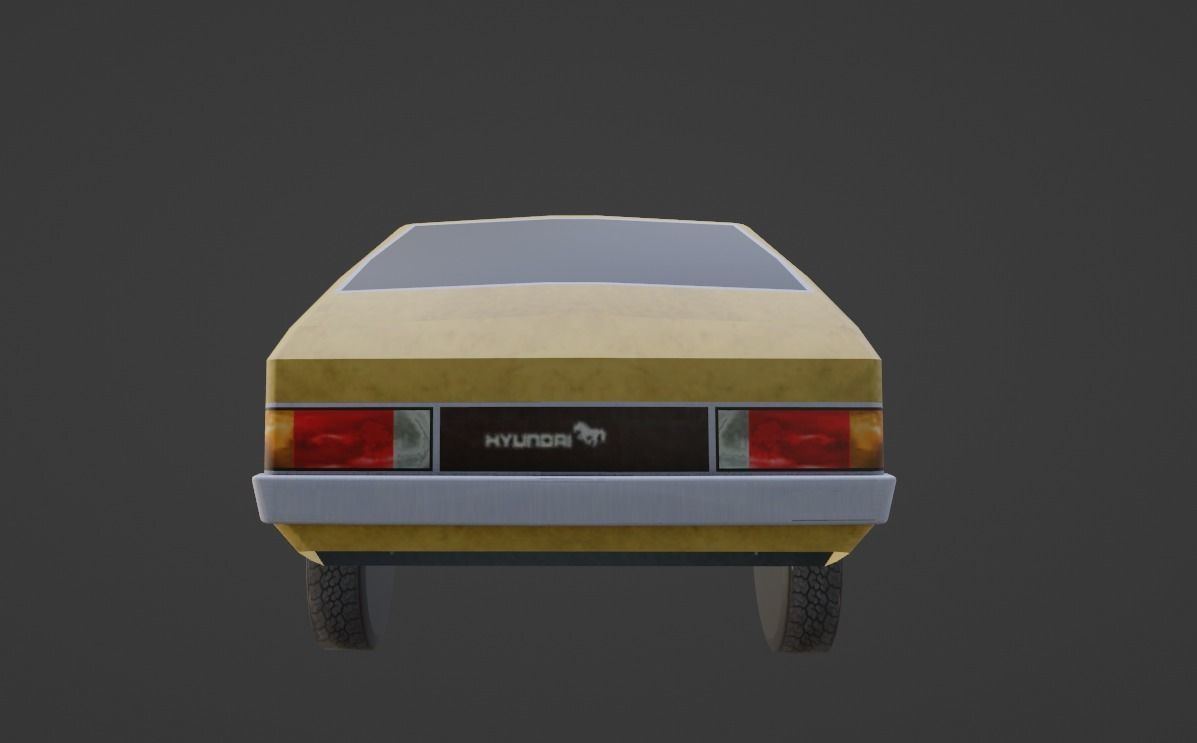 Hyundai Pony Low-poly 3D model_1