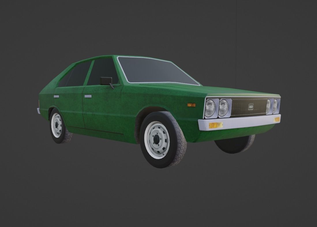 Hyundai Pony Low-poly 3D model_14