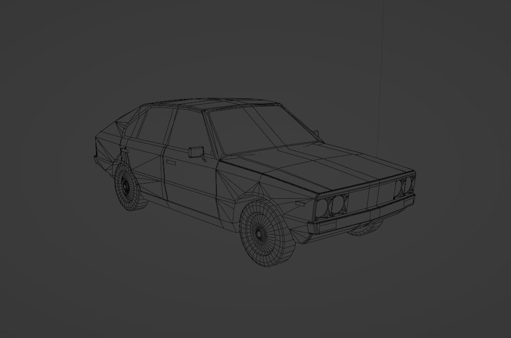 Hyundai Pony Low-poly 3D model_3