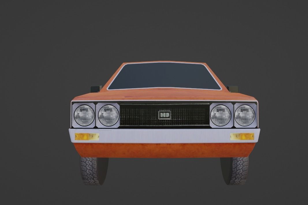 Hyundai Pony Low-poly 3D model_2