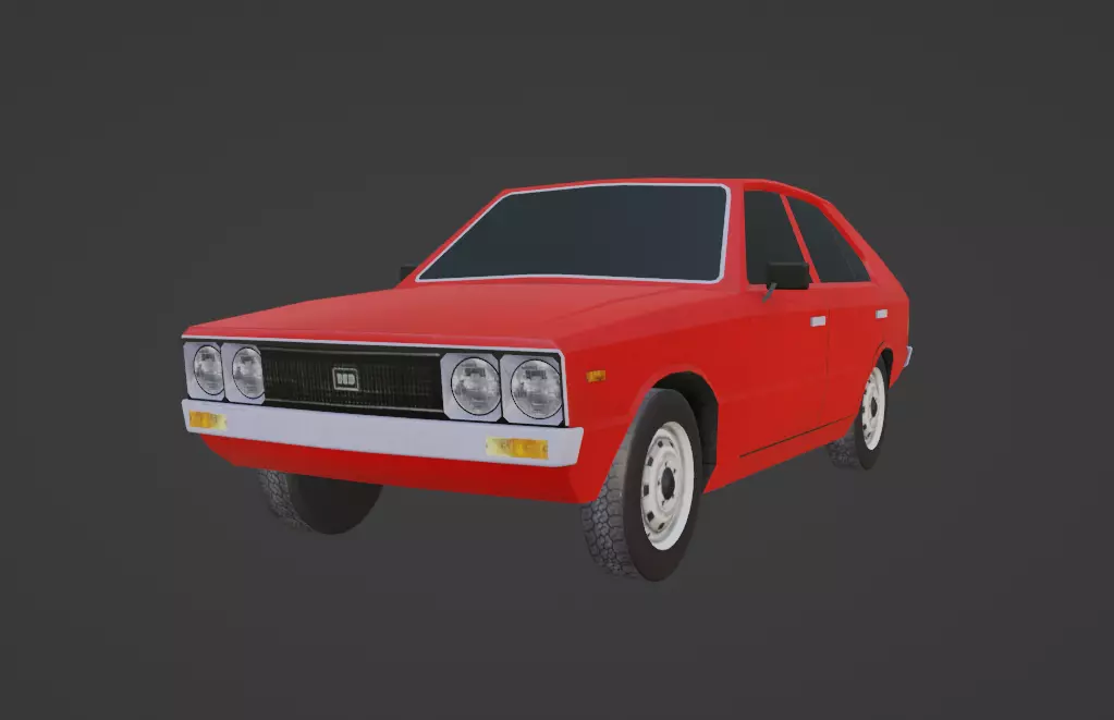 Hyundai Pony Low-poly 3D model_0