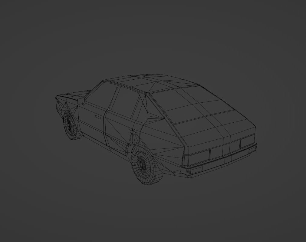 Hyundai Pony Low-poly 3D model_9
