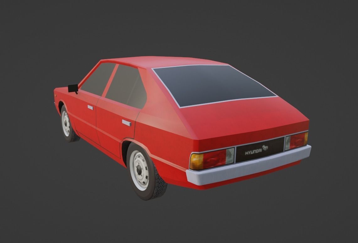 Hyundai Pony Low-poly 3D model_6