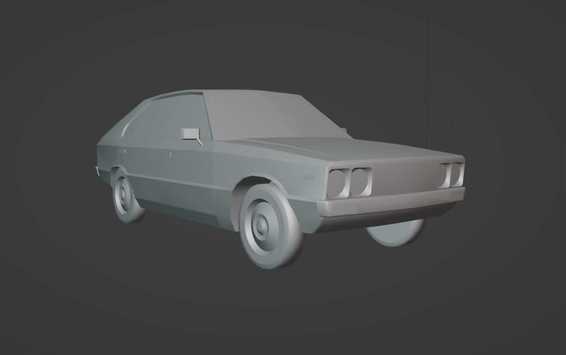 Hyundai Pony Low-poly 3D model_5