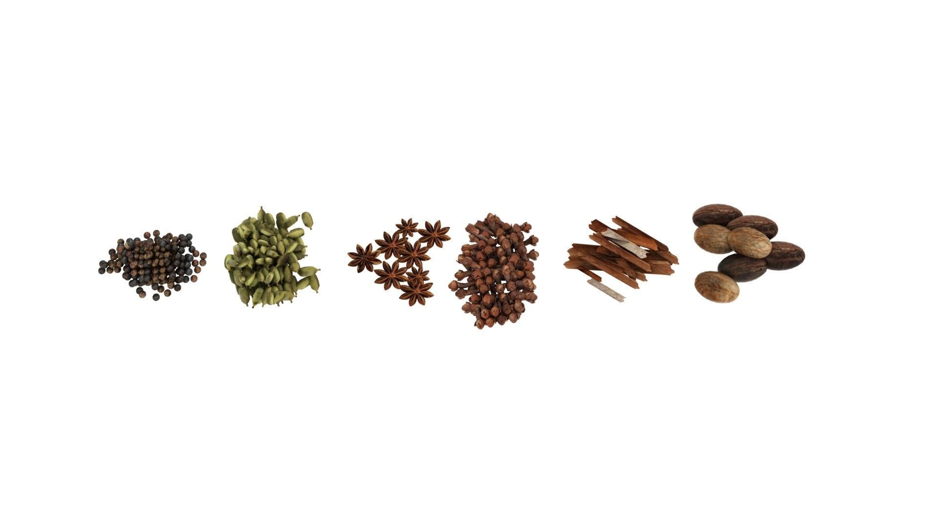 Cloves spices and nuts 3D model_5