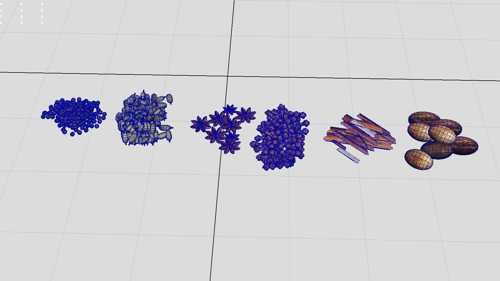 Cloves spices and nuts 3D model_9